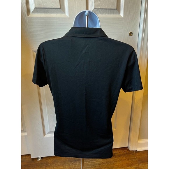 NWT Nike Golf Womens Dri-FIT Vertical Mesh Polo Shirt Small Black Embroider Logo - Picture 4 of 6